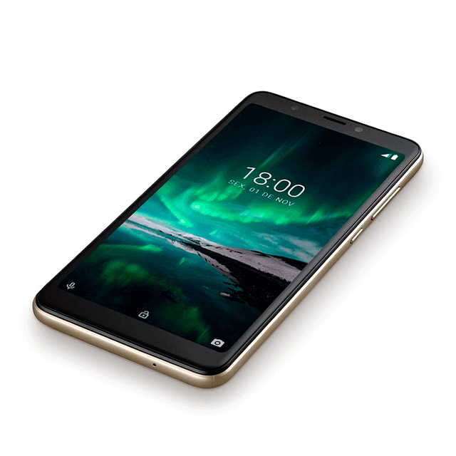 Imagem de um telefone com altura: 160,9 mm, largura: 77,8 mm, espessura: 7,80 mm